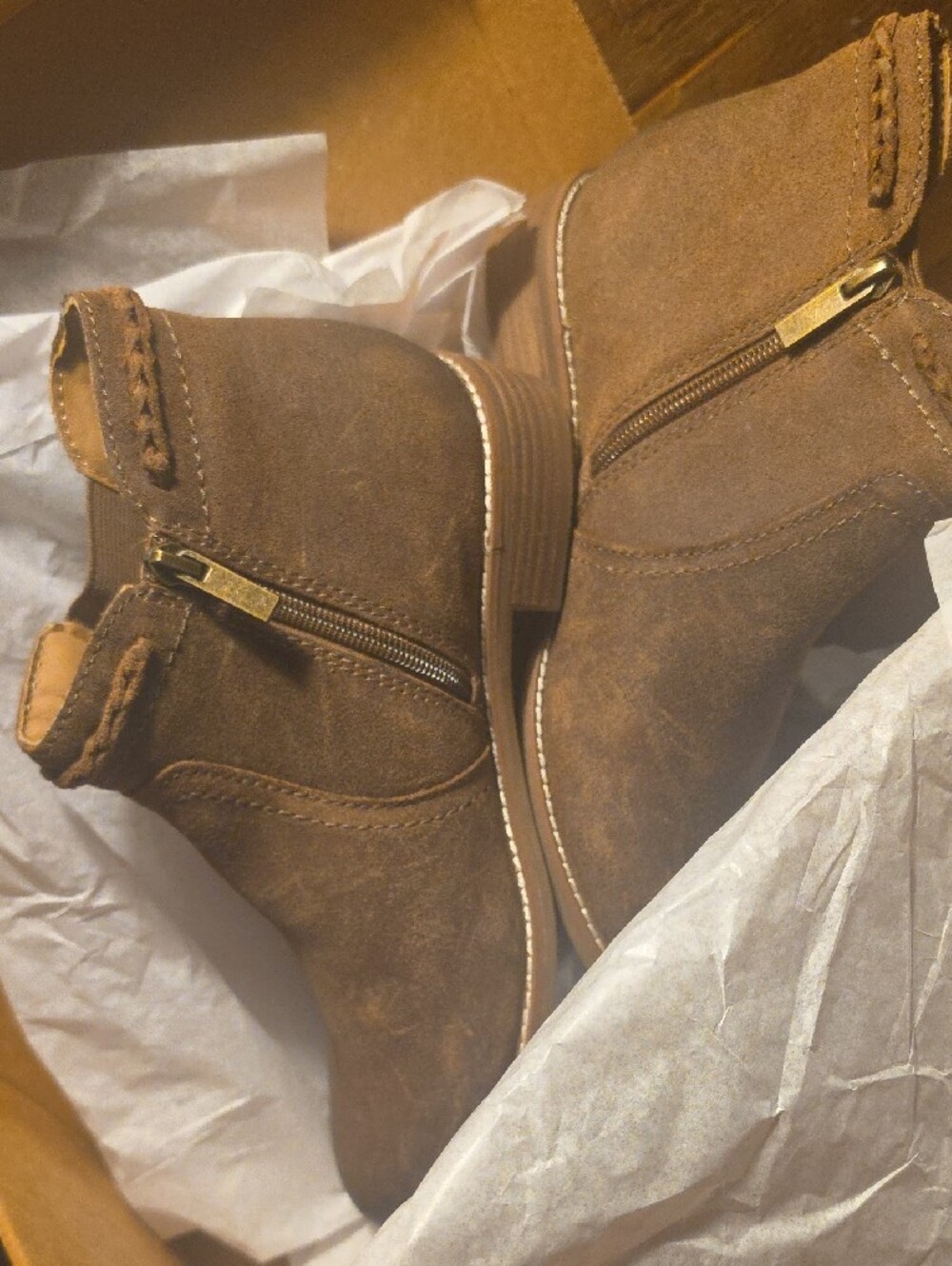 Earth Ankle Suede Slip-On Boots - Picture 9 of 10